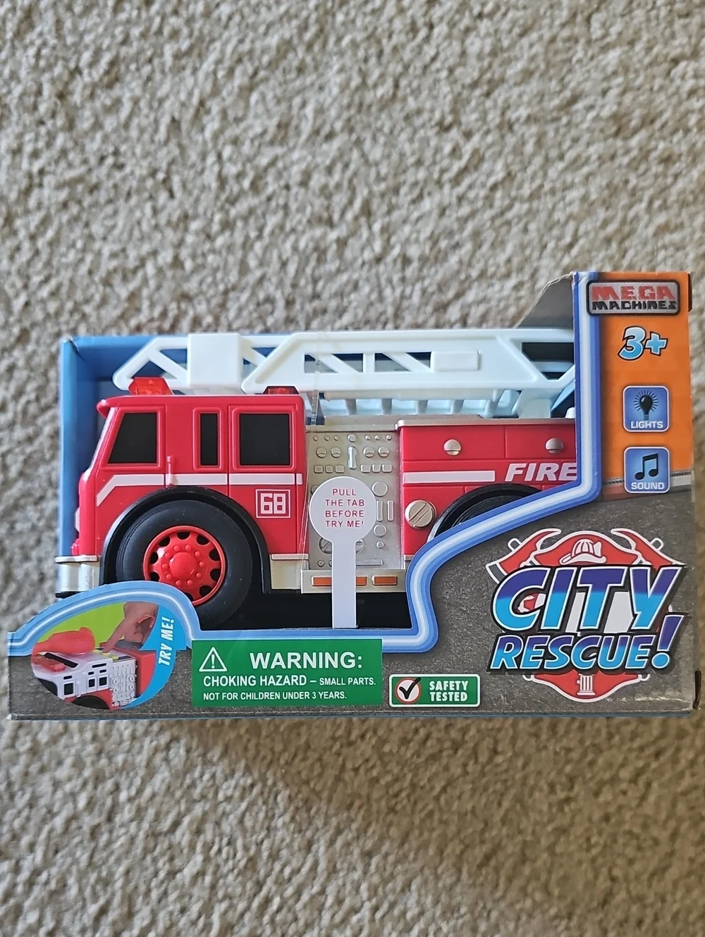 City Rescue Red Fire Truck Toy with Lights & Sound